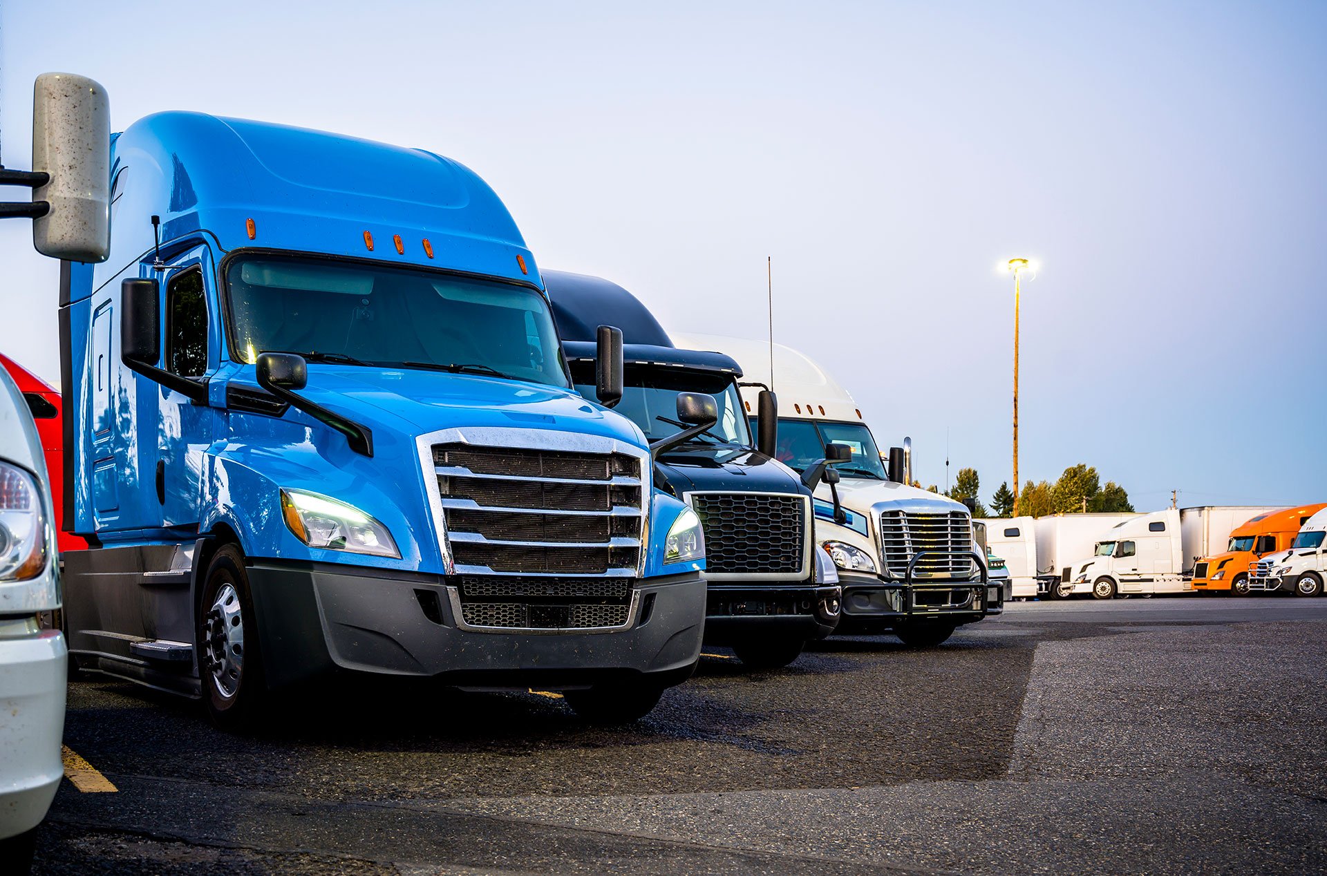 blue semi trucks delivery insurance